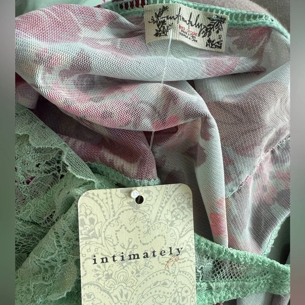 x Intimately FP Suddenly Fine Maxi Slip Dress In Sage Combo - XS - Picture 6 of 6